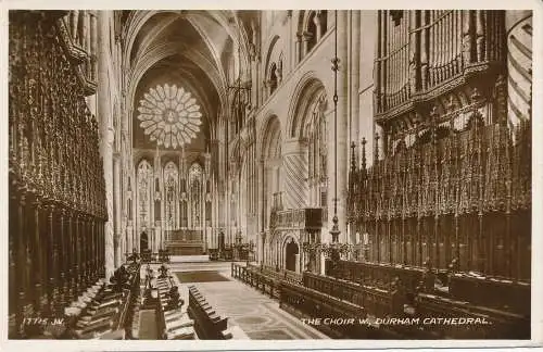 PC01627 Der Chor W. Durham Cathedral. Valentinstag. Nr. 17715. RP