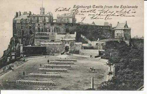 PC02735 Edinburgh Castle von Esplanade. Valentinstag