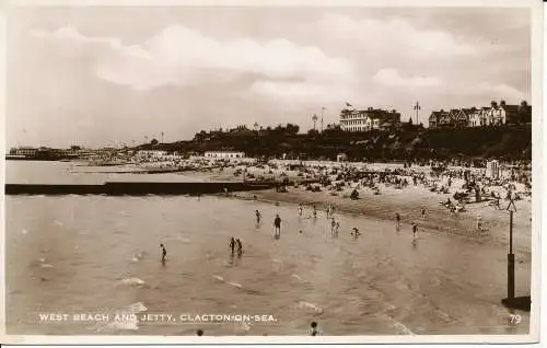 PC03688 West Beach und Steg. Clacton auf See. Excel-Serie. RP