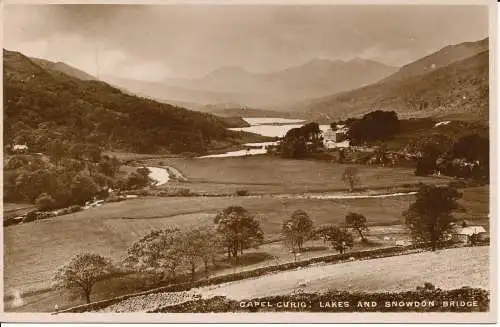 PC03806 Capel Curig. Seen und Snowdonbrücke. Tuck. RP