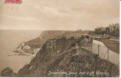 PC02695 Babbacombe Daune und Klippe. Torquay. 1911. Frith 38612A