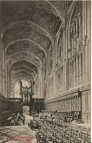 PC02415 Innenraum. Kings College Chapel. Cambridge. Stengel und Co