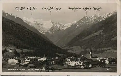 PC03229 Mieders i. Stubai. Gletscherblick. 1935. RP