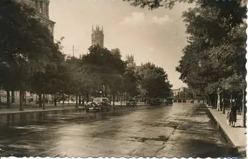 PC02999 Madrid. Paseo de Calvo Sotelo. Abholungen. 1949