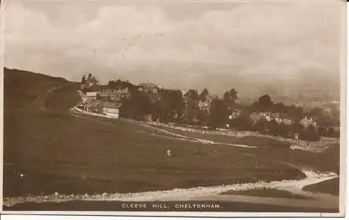 PC01593 Cleeve Hill. Cheltenham. 1933. Pelham Postkarte. RP