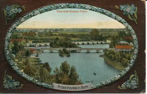 PC01950 Blick vom Theaterturm. Stratford auf Avon. 1919. Valentinstag