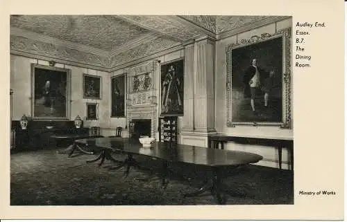 PC03692 Audley End. Essex. Esszimmer. Ministerium für Arbeiten