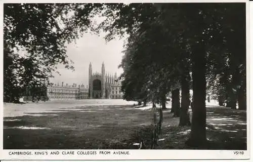 PC03683 Cambridge. Kings and Clare Colleges von der Avenue