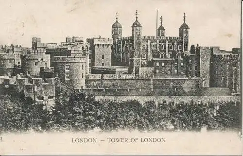 PC02054 London. Tower of London. 1904