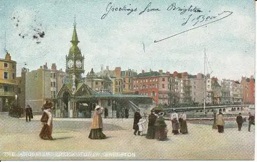 PC02024 Das Aquarium und der Uhrturm. Brighton. 1906