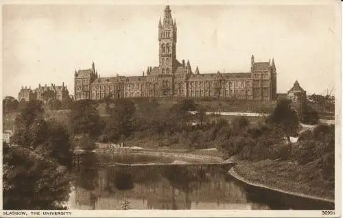 PC02034 Glasgow. Die Universität. Photochrom Co