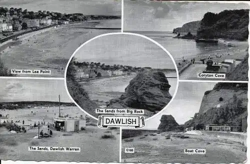 PC02301 Dawlish. Multi-View-Postkarte. 1964