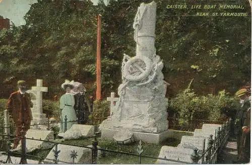 PC02182 Caister. Life Boat Memorial. in der Nähe von Gt. Yarmouth. 1910