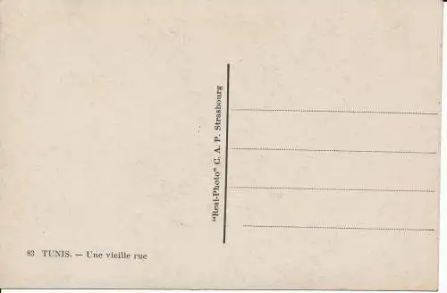 PC03160 Tunis. Eine alte Straße. C.A.P. RP