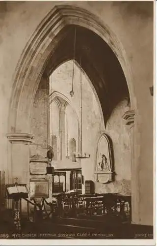 PC03892 Roggenkirche Innenraum. Uhrpendel. Richter 389