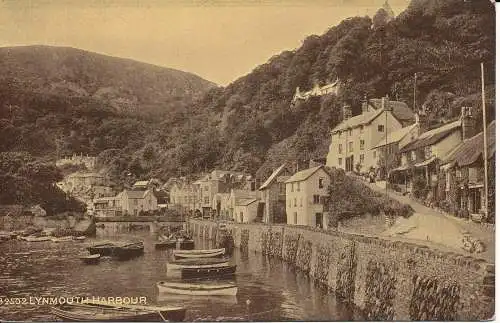 PC02298 Lynmouth Harbour. Photochrom Co