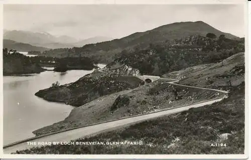 PC03887 Road von Loch Benevian. Glen Affaric. 1961. RP