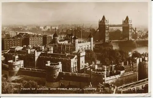 PC04022 Tower. Turmbrücke. London. Valentine H.9149. 1957