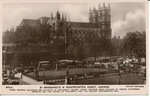 PC04059 St. Margarets und Westminster Abbey. Beagle 673.E. 1928. RP