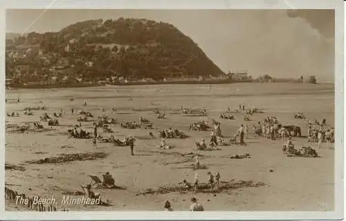 PC04958 Der Strand. Minehead. Echtes Foto