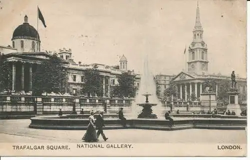 PC04257 Trafalgar Square. Nationalgalerie. London. 1906