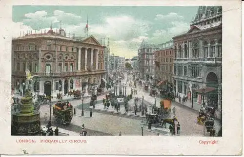 PC05437 London. Piccadilly Circus. 1904