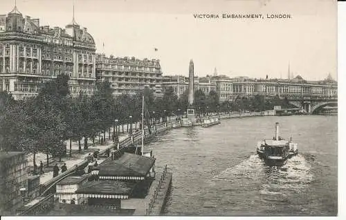 PC04164 Victoria Embankment. London. Postkarte