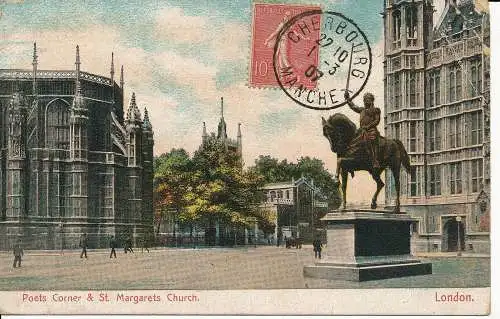 PC04168 Poets Ecke. St. Margaretenkirche. London. 1907