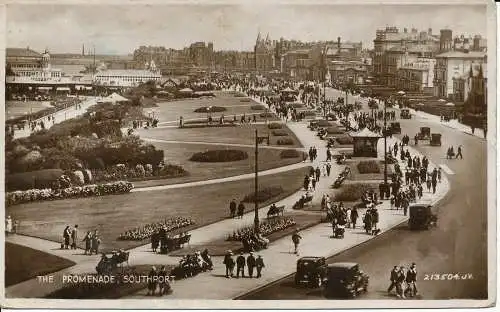 PC05056 Die Promenade. Southport. Valentinstag. RP