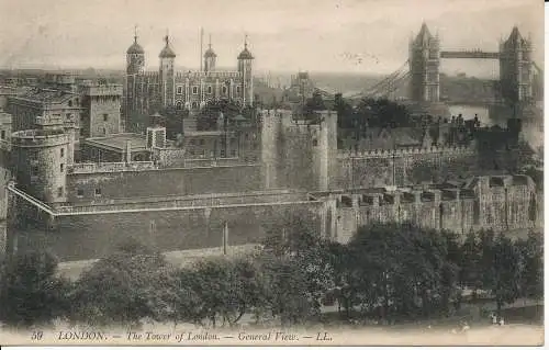 PC04119 London. Tower of London. LL 59. 1908