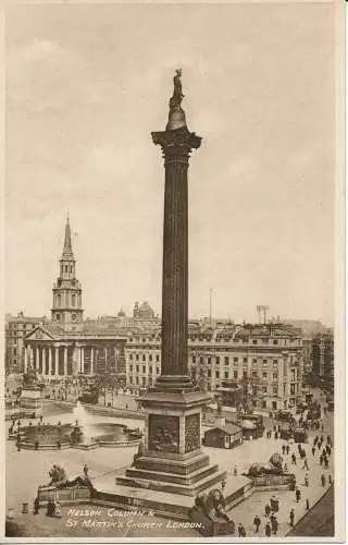 PC05511 Nelson-Säule. St. Martins Kirche. London