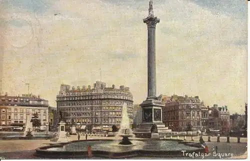 PC04328 Trafalgar Square. London. S. Hildesheimer. 1908