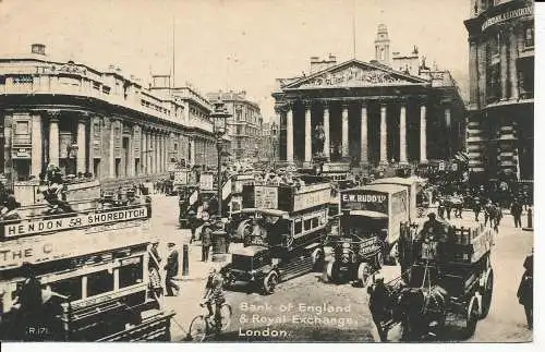 PC04288 Bank of England. Royal Exchange. London. 1925