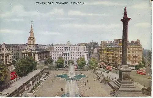 PC05868 Trafalgar Square. London. Valentine H.7024. 1951