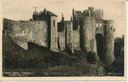 PC05322 Dover Castle. Constables Tower aus N.W. Ministerium für Arbeiten