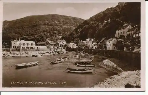 PC05123 Lynmouth Harbour. Allgemeine Ansicht. R.A. Serie. RP