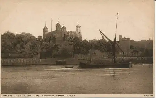 PC04245 London. Tower of London vom Fluss. Photochrom Co 56826