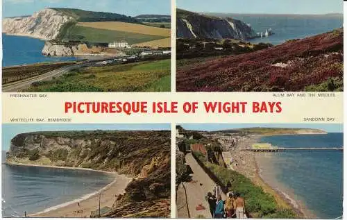 PC05951 malerische Isle of Wight Bays. Multi-View. 1972