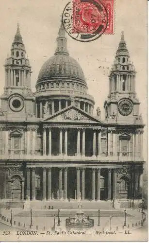 PC04100 London. St. Pauls Kathedrale. LL 259. 1907