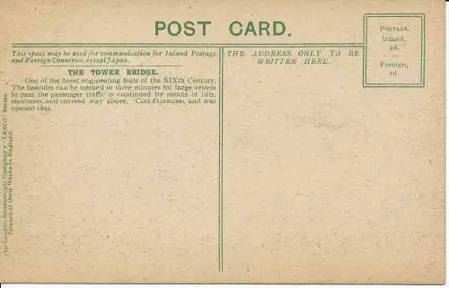 PC04209 London. Turmbrücke. Lesco Serie