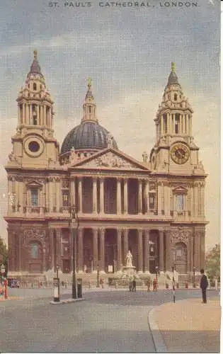 PC04334 St. Pauls Kathedrale. London. D.F. und S. Postkarte