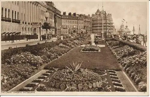 PC04221 Teppichgärten. Eastbourne. Normannische Postkarten