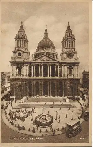 PC04234 St. Pauls Kathedrale. London. Valentine 85595. 1948