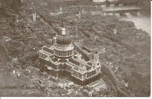 PC05417 London. St. Pauls Kathedrale. Shewing River