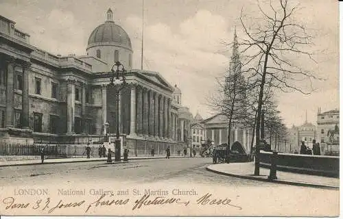 PC05497 London. Nationalgalerie und St. Martins Kirche. 1904