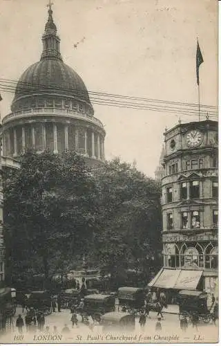 PC04115 London. St. Pauls Kirchhof von Cheapside. LL 109