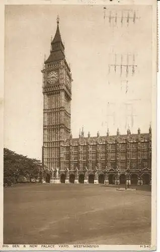 PC05696 Big Ben. Neuer Palasthof. Westminster. W. Scott. 1936