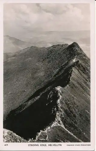 PC05244 Schrittkante. Helvellyn. Echtes Foto. Chadwick Studio