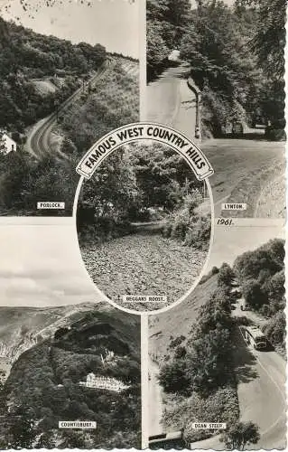 PC04930 Berühmte West Country Hills. Multi-View. 1960. RP