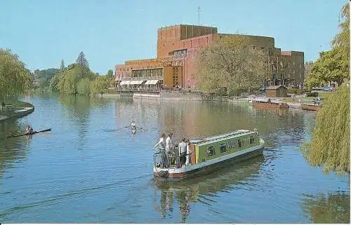 PC07066 River Avon und Royal Shakespeare Theatre. Stratford Upon Avon. Lachs. C